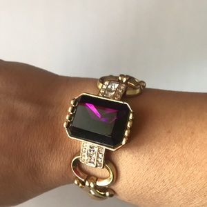 Dark purple emerald cut  bracelet